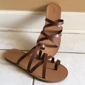 Forever 21 slip on toe slip sandals